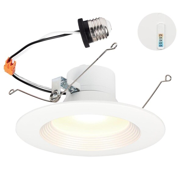 Westinghouse Recessed Down-Light LED Dimmablemable 14W 120V Clear Temp Select 5-6In White 5236000 - main